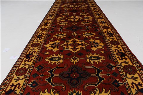 Turkman Beige Runner Hand Knotted 29 X 811 Area Rug 250-27858 Image 4