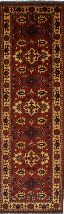 Turkman Beige Runner Hand Knotted 29 X 811 Area Rug 250-27858 Image 0