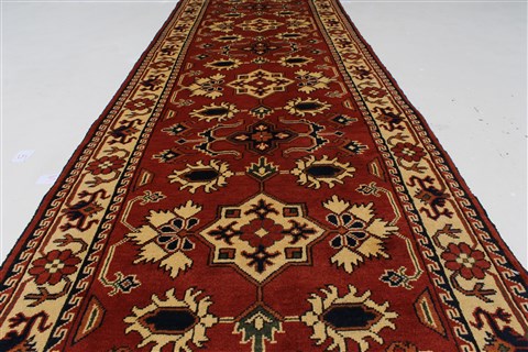Turkman Beige Runner Hand Knotted 29 X 97 Area Rug 250-27861 Image 1