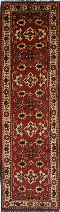 Turkman Beige Runner Hand Knotted 29 X 97 Area Rug 250-27861 Image 0