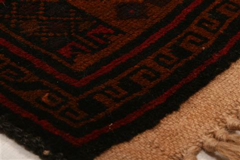 Baluch Red Hand Knotted 36 X 68 Area Rug 100-27862 Image 6