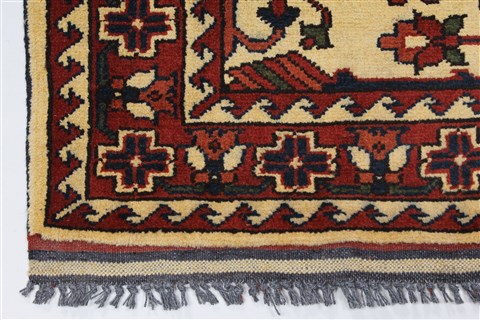 Turkman Brown Runner Hand Knotted 210 X 104 Area Rug 250-27864 Image 2