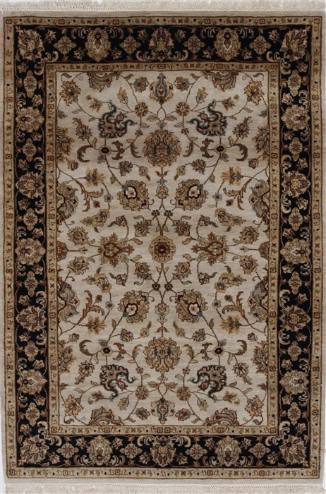 Kashan Beige Hand Knotted 41 X 60 Area Rug 250-27868 Image 0