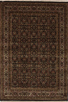Indian Herati Beige Rectangle 4x6 ft Wool Carpet 27870