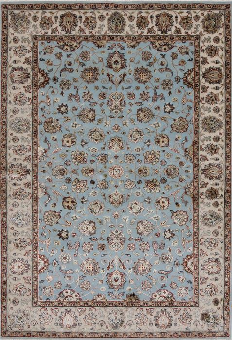 Tabriz Beige Hand Knotted 42 X 60 Area Rug 250-27872 Image 0