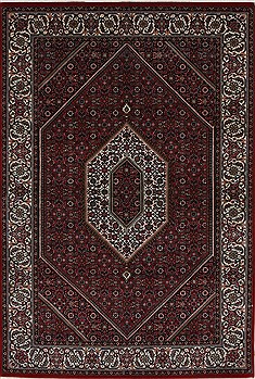 Indian Bidjar Beige Rectangle 4x6 ft Wool Carpet 27881