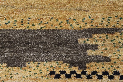 Gabbeh Yellow Hand Knotted 40 X 60 Area Rug 100-27889 Image 2