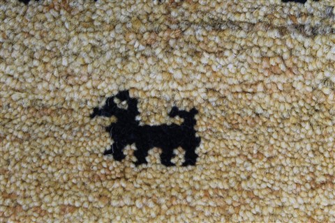 Gabbeh Yellow Hand Knotted 40 X 60 Area Rug 100-27889 Image 5