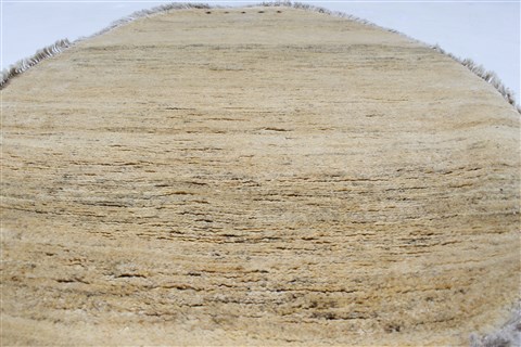 Gabbeh Beige Oval Hand Knotted 34 X 50 Area Rug 100-27892 Image 1