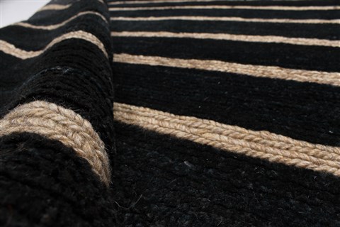 Gabbeh Black Hand Knotted 511 X 74  Area Rug 100-27897 Image 1