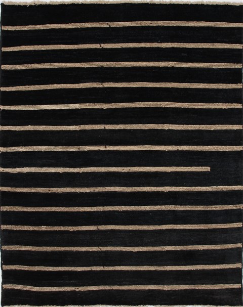 Gabbeh Black Hand Knotted 511 X 74  Area Rug 100-27897 Image 0