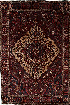 Persian Bakhtiar Blue Rectangle 7x10 ft Wool Carpet 27900