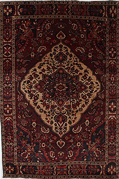 Bakhtiar Blue Hand Knotted 6'8" X 10'1"  Area Rug 100-27900