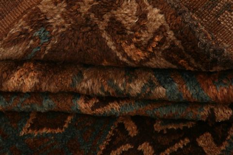 Bhadohi Brown Hand Knotted 46 X 66 Area Rug 253-27904 Image 3
