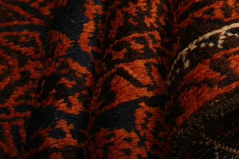Baluch Orange Hand Knotted 311 X 62 Area Rug 100-27905 Image 2