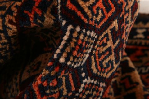 Baluch Brown Hand Knotted 45 X 62 Area Rug 253-27906 Image 1