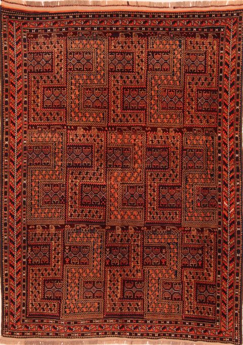 Baluch Brown Hand Knotted 45 X 62 Area Rug 253-27906 Image 0