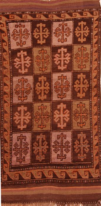 Baluch Brown Hand Knotted 30 X 52 Area Rug 100-27907 Image 0