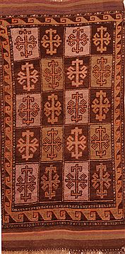 Baluch Brown Hand Knotted 3'0" X 5'2"  Area Rug 100-27907
