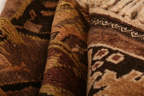 Baluch Brown Hand Knotted 34 X 64 Area Rug 100-27908 Image 3