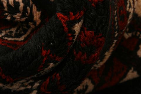 Baluch Black Hand Knotted 39 X 610 Area Rug 100-27909 Image 1