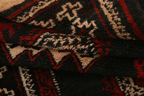Baluch Black Hand Knotted 39 X 610 Area Rug 100-27909 Image 3