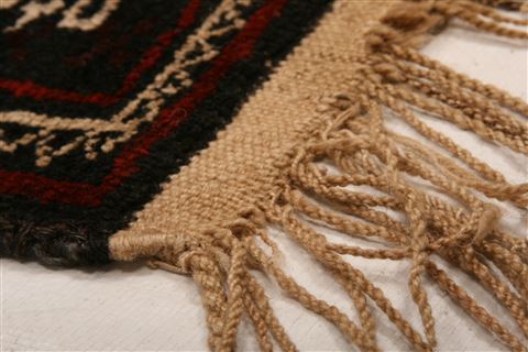 Baluch Black Hand Knotted 39 X 610 Area Rug 100-27909 Image 6