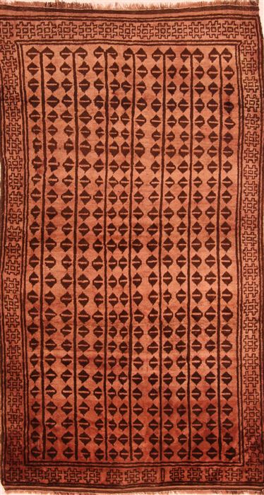 Baluch Orange Hand Knotted 44 X 78 Area Rug 100-27911 Image 0