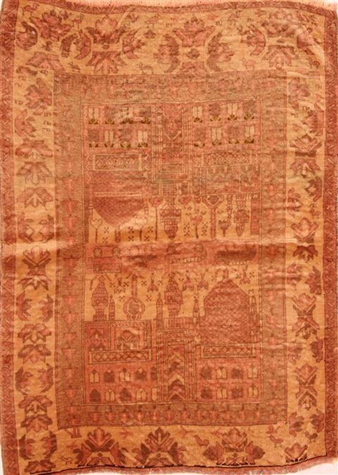 Baluch Beige Hand Knotted 36 X 56 Area Rug 253-27913 Image 0