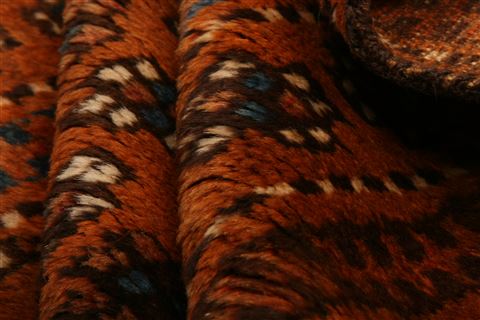 Baluch Orange Hand Knotted 30 X 53 Area Rug 253-27915 Image 2