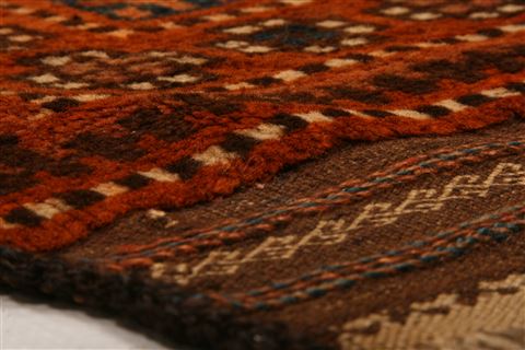 Baluch Orange Hand Knotted 30 X 53 Area Rug 253-27915 Image 6