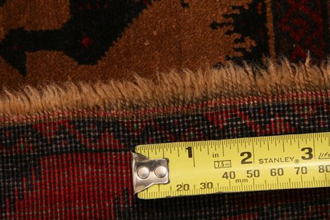 Baluch Red Hand Knotted 37 X 66 Area Rug 100-27919 Image 4