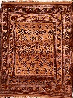 Afghan Baluch Beige Rectangle 5x7 ft Wool Carpet 27921