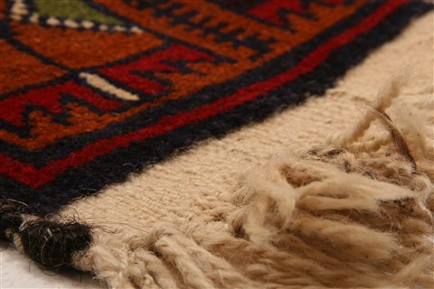 Baluch Red Hand Knotted 39 X 62 Area Rug 253-27923 Image 12