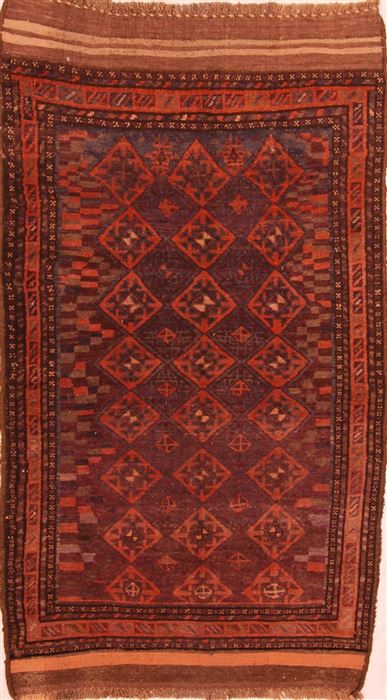 Baluch Red Runner Hand Knotted 33 X 59 Area Rug 253-27924 Image 0