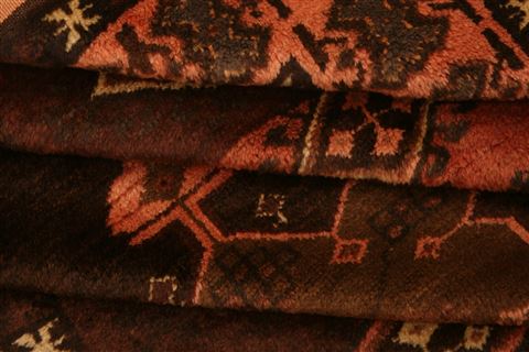 Baluch Orange Hand Knotted 37 X 62 Area Rug 253-27927 Image 3