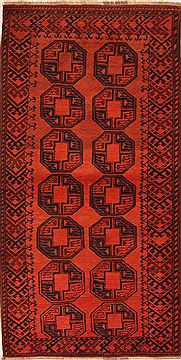 Afghan Kunduz Orange Rectangle 5x7 ft Wool Carpet 27928