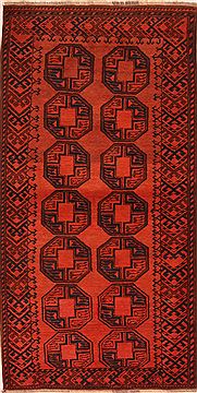 Afghan Kunduz Orange Rectangle 5x7 ft Wool Carpet 27928