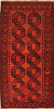 Kunduz Orange Hand Knotted 3'9" X 7'1"  Area Rug 100-27928