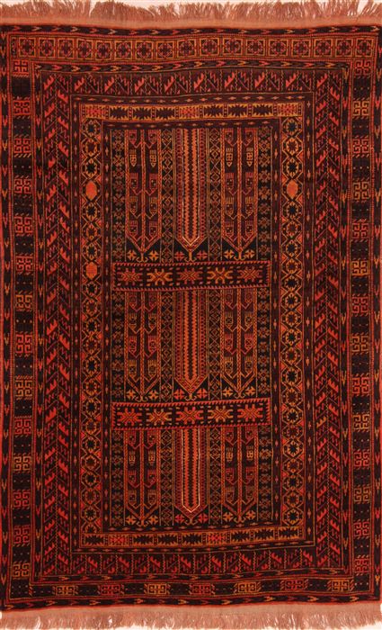 Baluch Red Hand Knotted 42 X 66 Area Rug 253-27930 Image 0