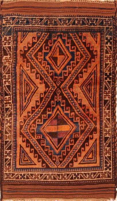 Baluch Brown Hand Knotted 37 X 50 Area Rug 100-27931 Image 0
