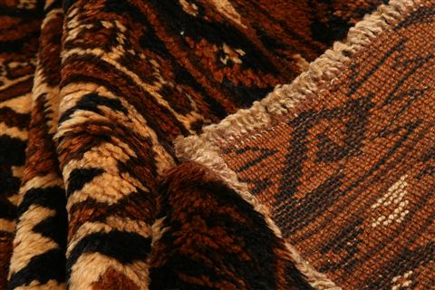 Baluch Beige Hand Knotted 76 X 90 Area Rug 100-27936 Image 2