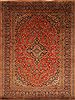 Kashan Red Hand Knotted 87 X 114  Area Rug 100-27943 Thumb 0