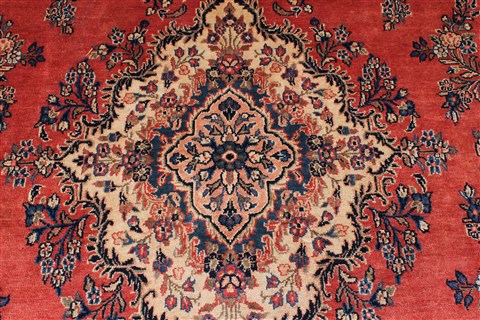 Hamedan Blue Hand Knotted 88 X 116 Area Rug 100-27945 Image 8