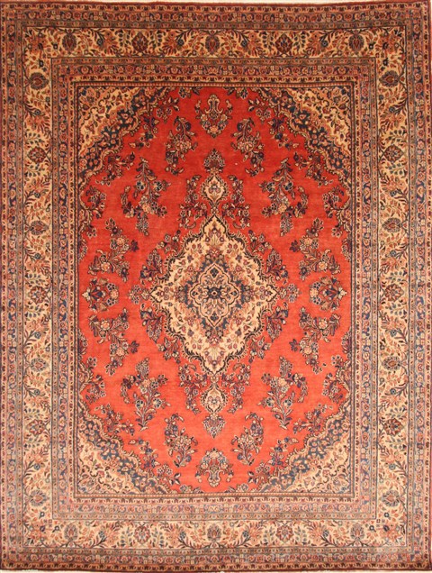 Hamedan Blue Hand Knotted 88 X 116 Area Rug 100-27945 Image 0