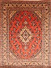 Hamedan Blue Hand Knotted 88 X 116 Area Rug 100-27945 Thumb 0
