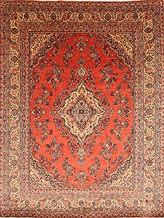 Hamedan Blue Hand Knotted 8'8" X 11'6"  Area Rug 100-27945
