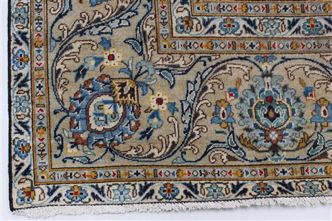 Kashan Blue Hand Knotted 88 X 142 Area Rug 100-27948 Image 12