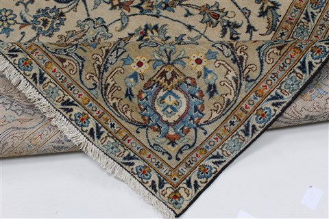 Kashan Blue Hand Knotted 88 X 142 Area Rug 100-27948 Image 8