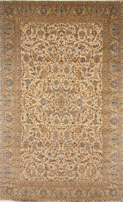 Kashan Blue Hand Knotted 88 X 142 Area Rug 100-27948 Image 0